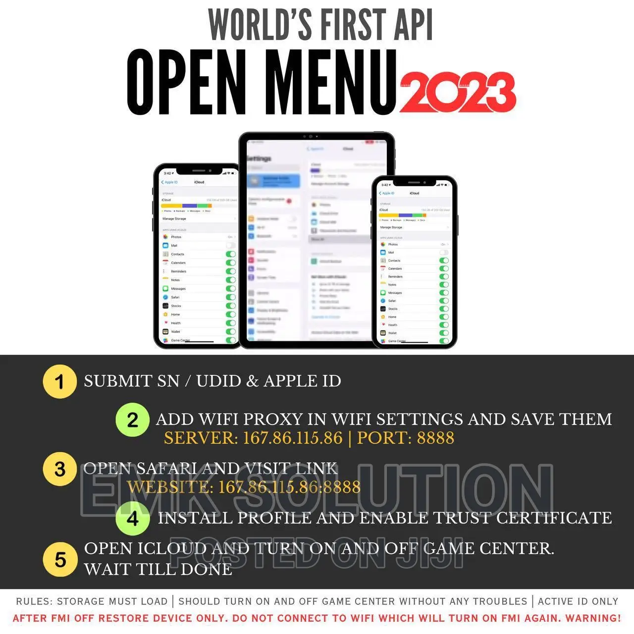 Open Menu Icloud Remove