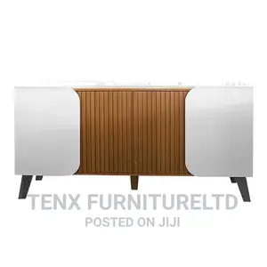 Buffet Cabinet Off White/Slatted Pine