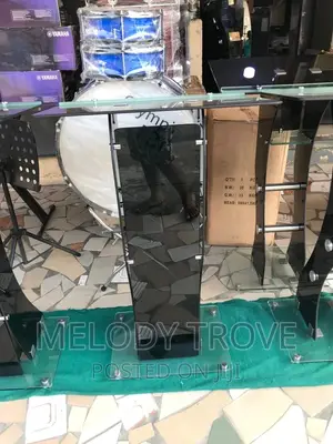 Glass Pulpit (Black) Straight