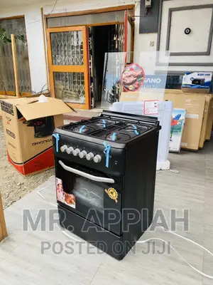 Sealed in Box Ferre 60x60 4 Gas Burner With Oven(Black) 
