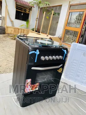 Stainless Steel Ferre 60x60 4 Gas Burner + Oven(Black).