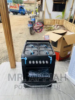 Anti-Rust Ferre 4gas Burner With Oven and Grill(60x60)Black