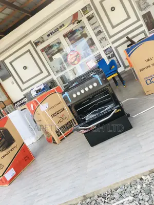 Black Ferre 4 Gas Oven With Grill Burner Cooker Lastest 