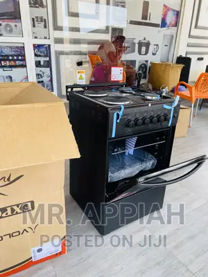 Affordable Volcano 50x50 2 Gas + 2 Electric Burner(Black).