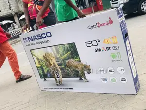 Smart LED Glossy Electric Black Nasco 50 Inches Tv