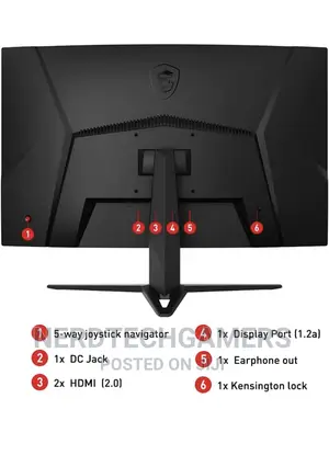 MSI G32CQ4, 32gaming Monitor, 2560 X 1440 (QHD), VA, 165hz,