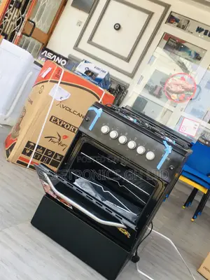 Black Oven With Grill 60x60 Ferre Cooker 4 Gas Glass Lid