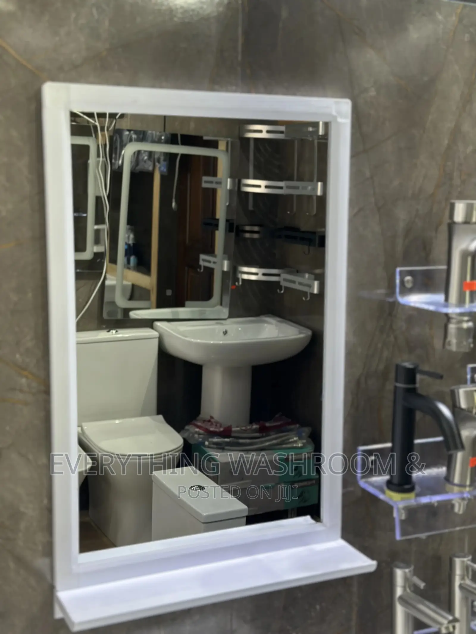 Cabinet Basin Mirror_wall Hung Basin Complete Set