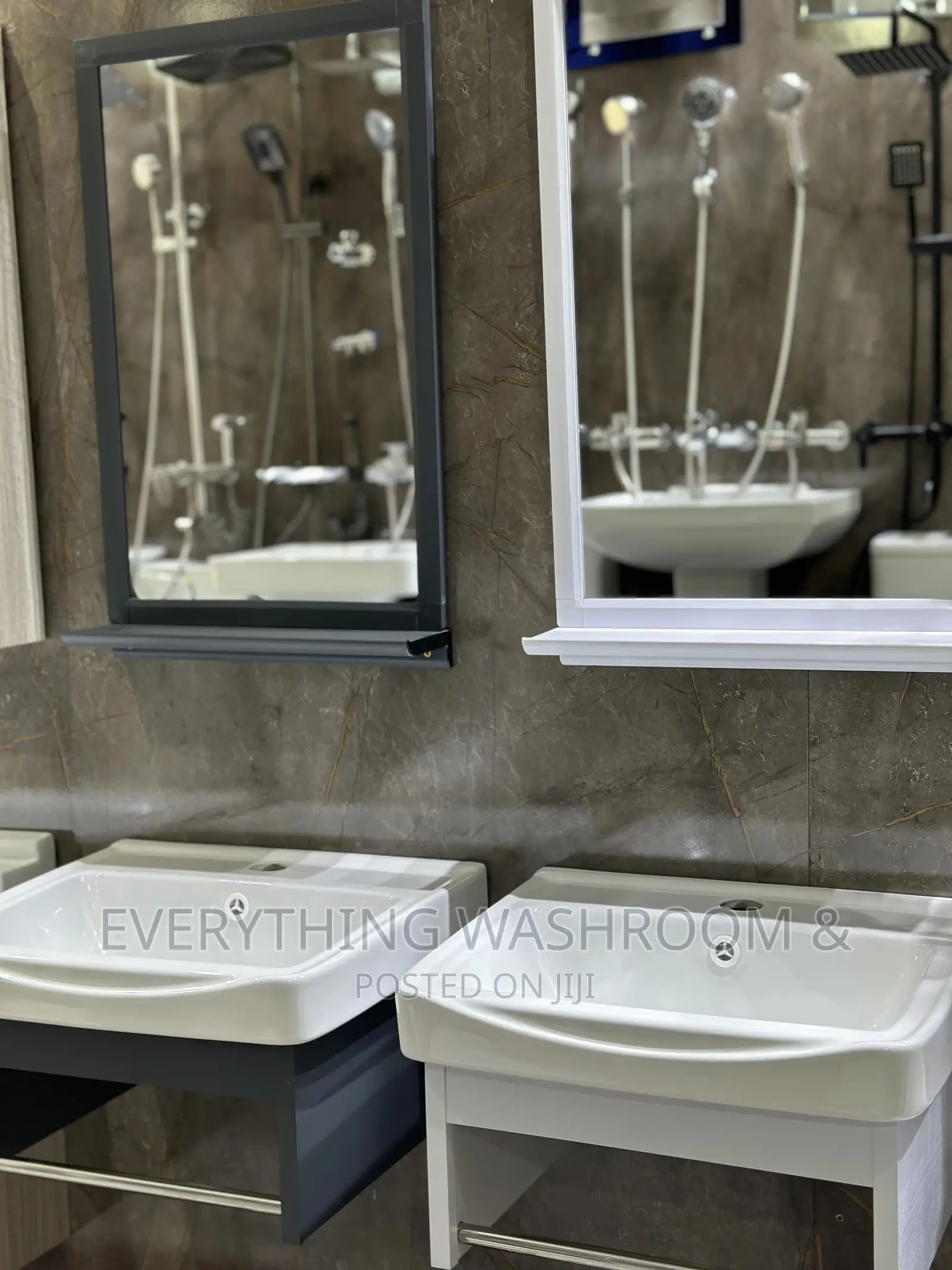 Cabinet Basin Mirror_wall Hung Basin Complete Set