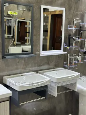 Cabinet Basin Mirror_wall Hung Basin Complete Set