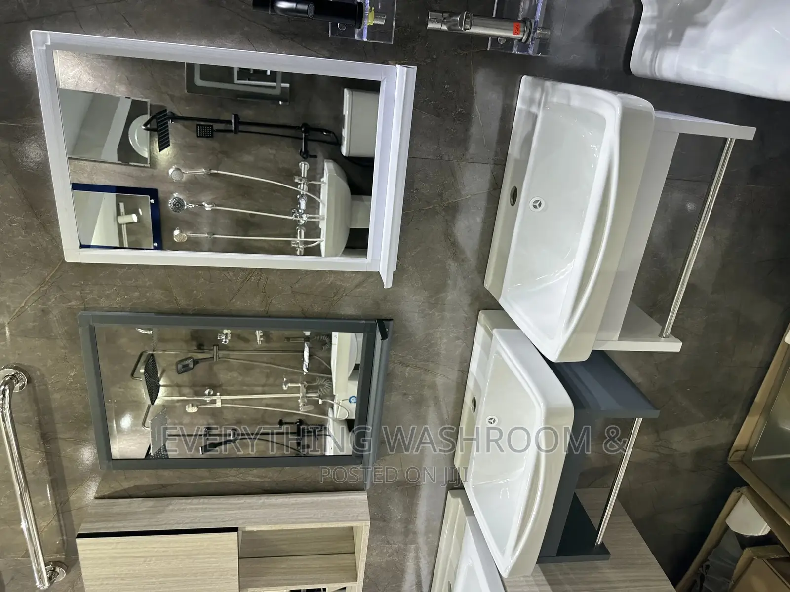 Cabinet Basin Mirror_wall Hung Basin Complete Set