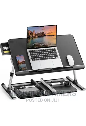 SAIJI Laptop Bed Tray Table, Laptop Computer Lap Desk For Be