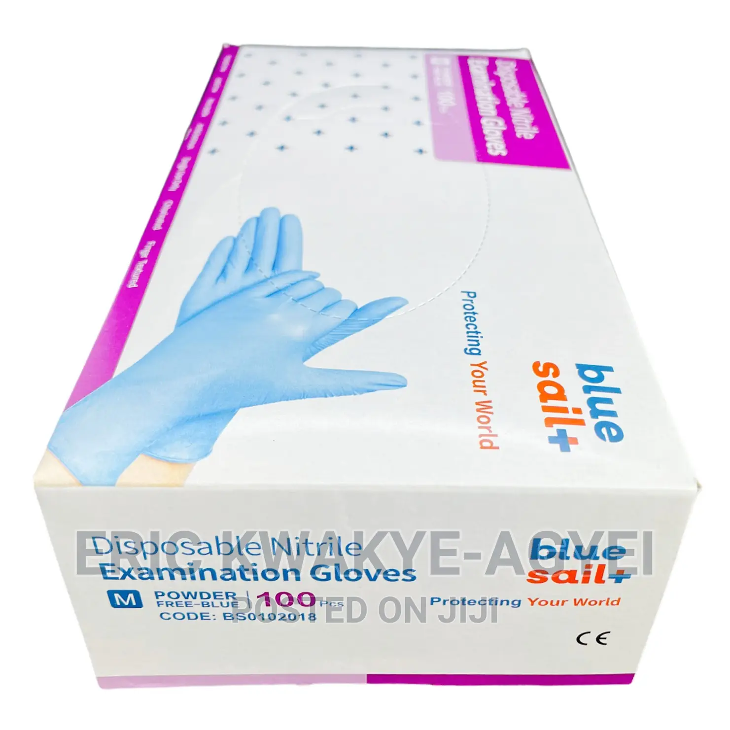 Bluesail Blue Powder-Free Nitrile Disposable Gloves XL