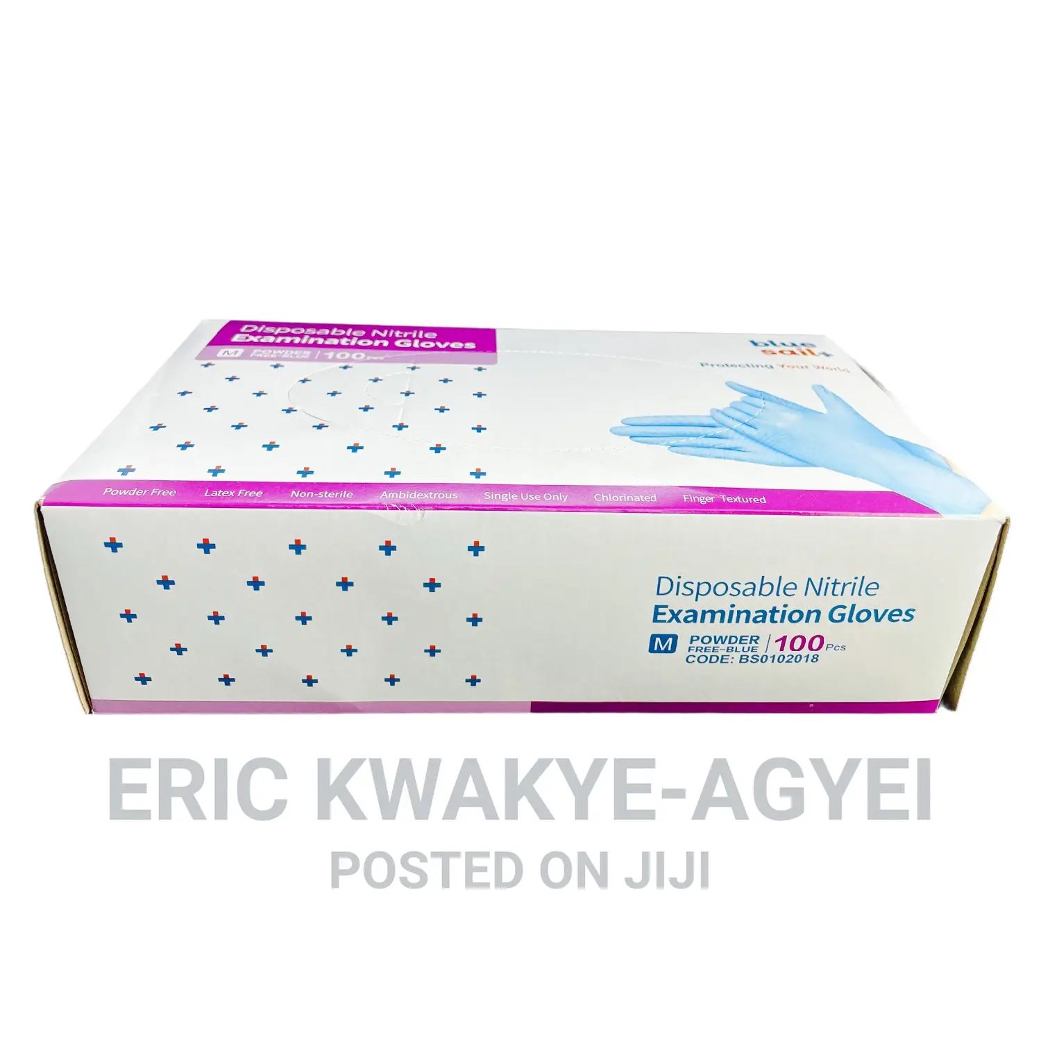 Bluesail Blue Powder-Free Nitrile Disposable Gloves XL