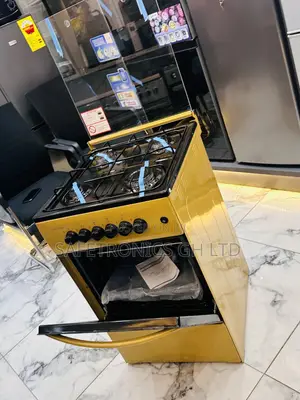  Gold Glass Lid Volcano 4 Gas Burner Oven With Grill 