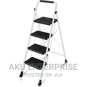 4 Step Ladder, Folding Stool, Step Stool With Wide Anti-slip