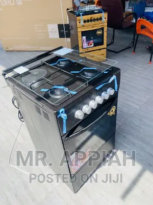 Adorable Volcano 50x50 3 Gas + 1 Electric Cooker(Black).