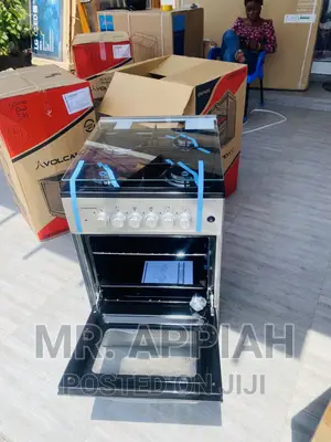 Anti-Rust Volcano 50x50 3 Gas + 1 Electric Cooker,Gray.