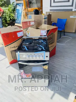 Convenient Volcano 50x50 3 Gas + 1 Electric Cooker,Gray.