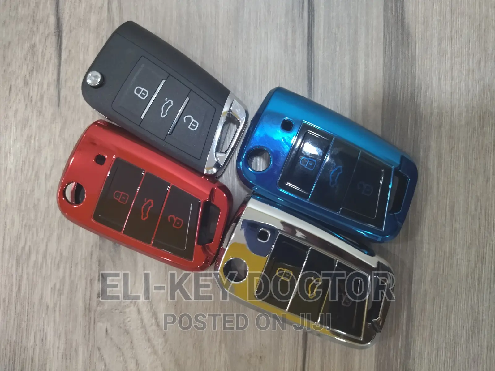 Colorful TPU Car Key Case With Hook For VW, Skoda And SEAT