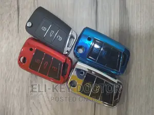 Colorful TPU Car Key Case With Hook For VW, Skoda And SEAT