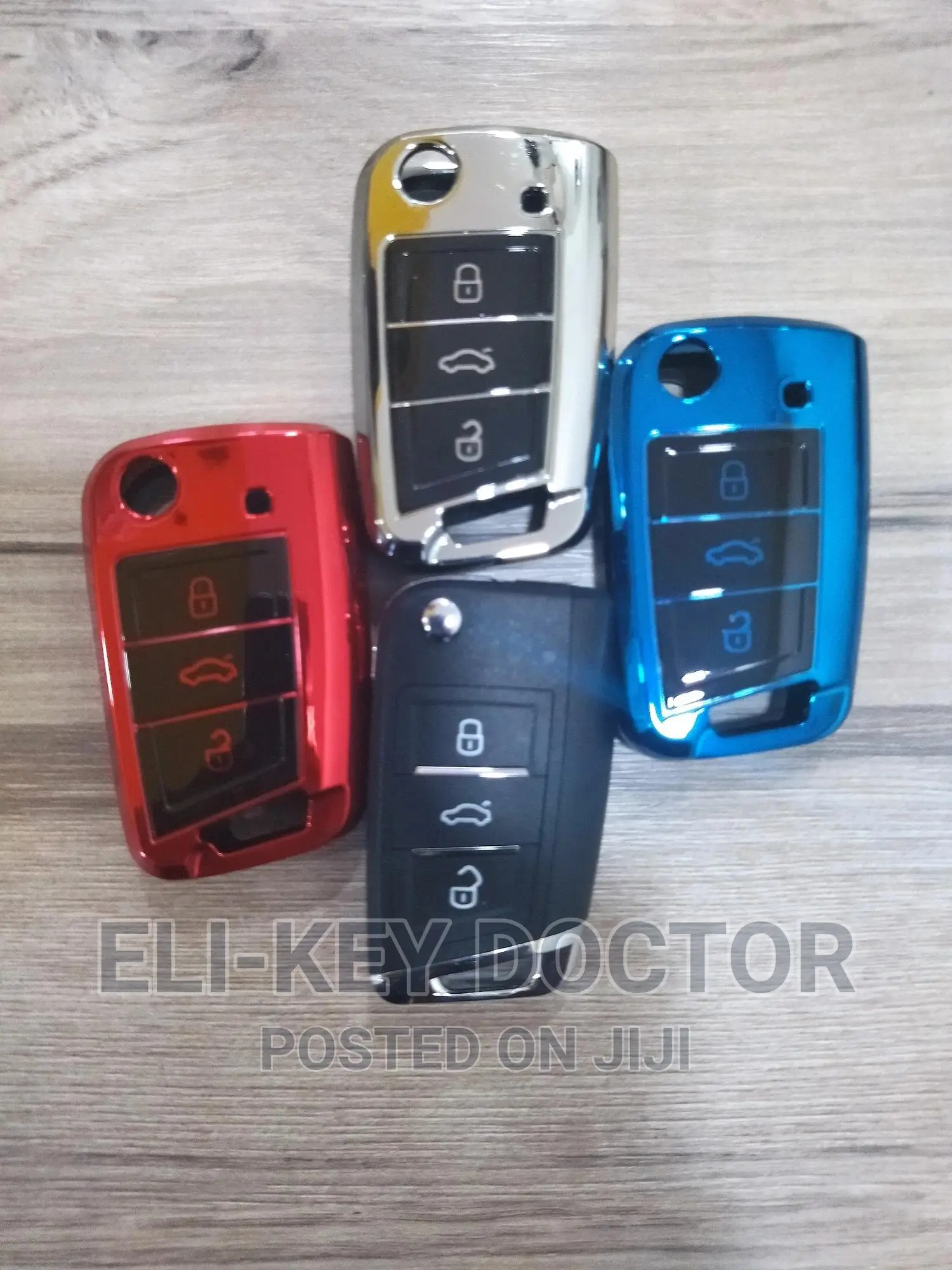 Colorful TPU Car Key Case With Hook For VW, Skoda And SEAT