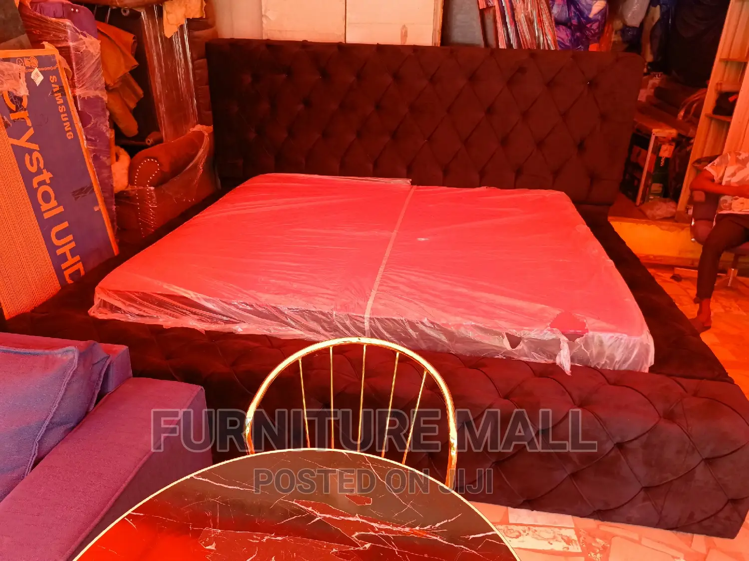 Classic King Size Bed Plus Orthopedic Mattress. Free Delvy
