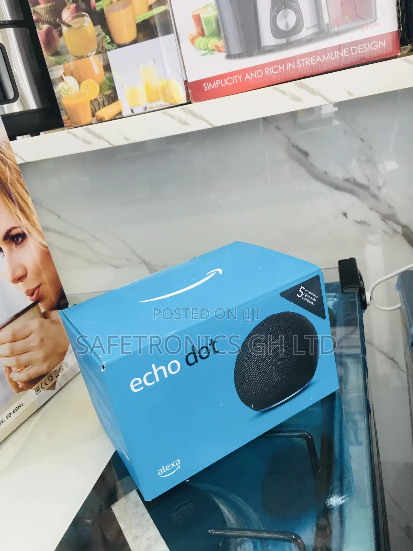 Essential Wireless Echo Dot 5 Gen Bluetooth Black Speaker