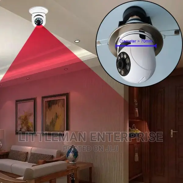 Wireless Bulb Rotating Camera Auto Tracking