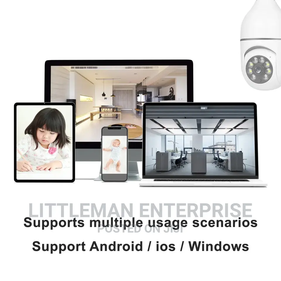 Wireless Bulb Rotating Camera Auto Tracking