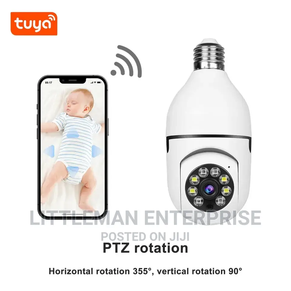 Wireless Bulb Rotating Camera Auto Tracking