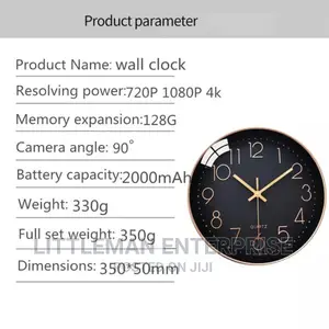 Spy Hidden Wifi Camera Wall Clock 1080P