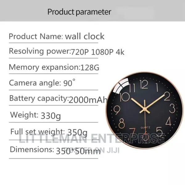 Spy Hidden Wifi Camera Wall Clock 1080P
