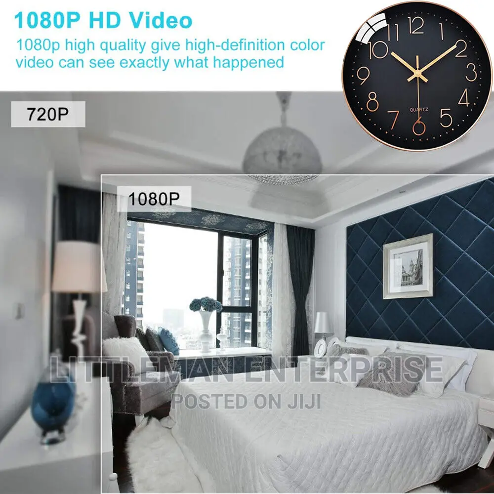 Spy Hidden Wifi Camera Wall Clock 1080P