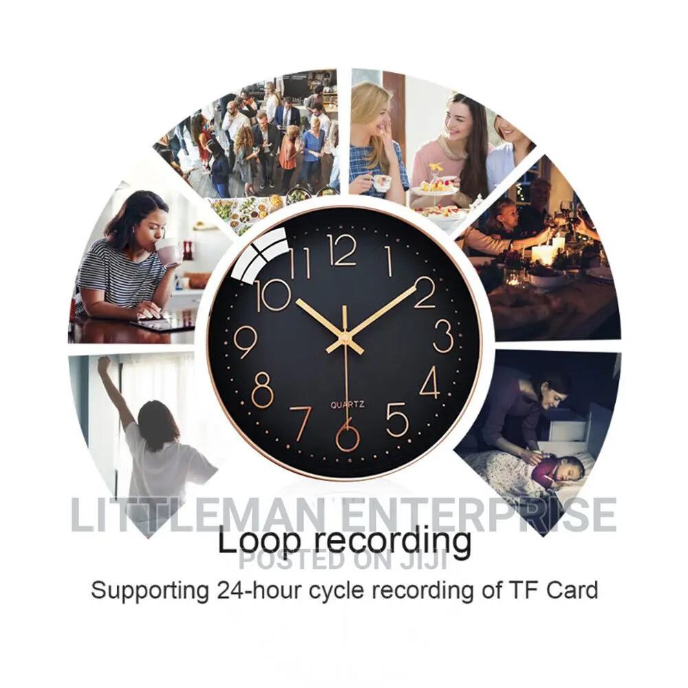 Spy Hidden Wifi Camera Wall Clock 1080P