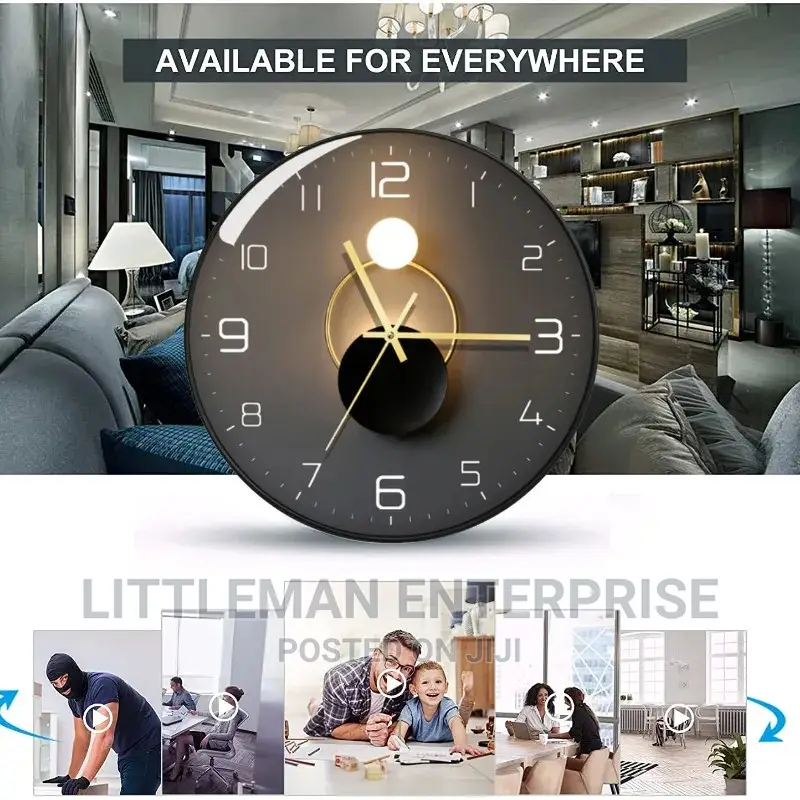 Spy Hidden Wifi Camera Wall Clock 1080P
