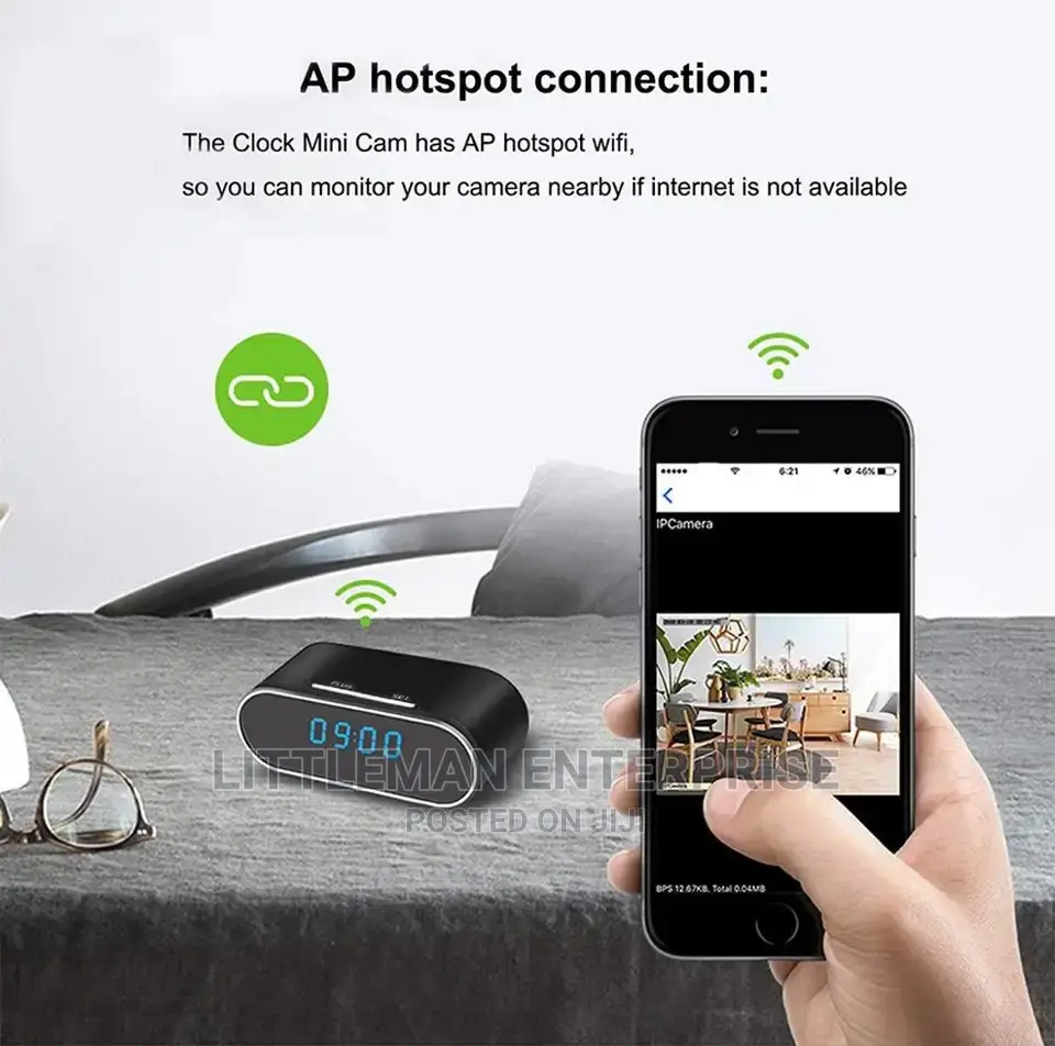 Spy Table Clock Camera Wifi