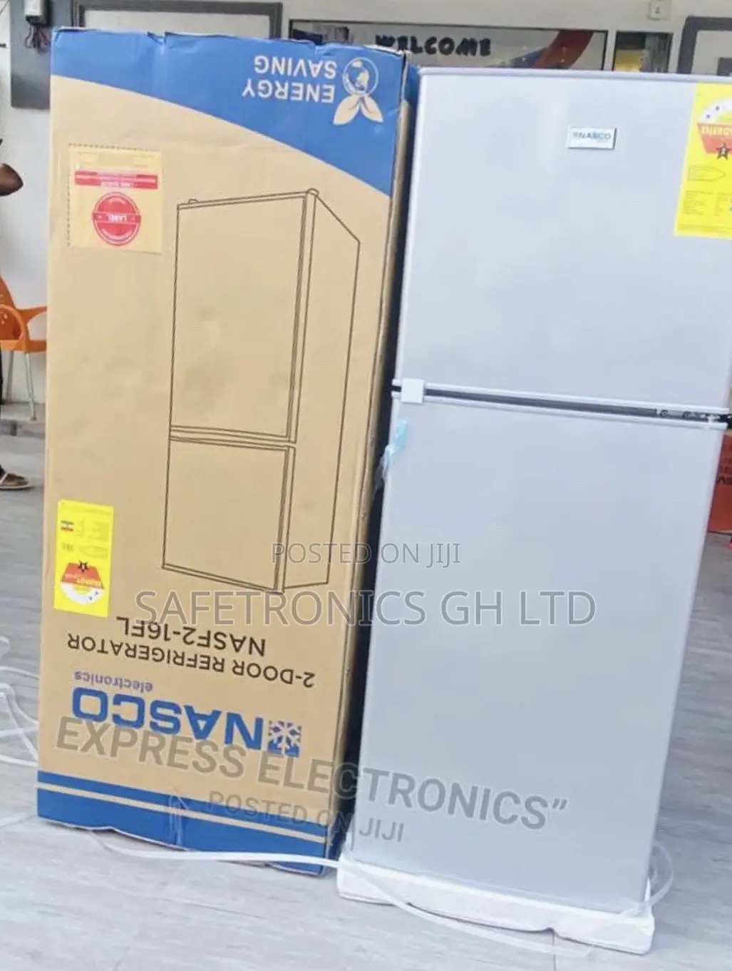 Doubledoor Gray Topfreezer Electric Nascof2-16fl Fridge 