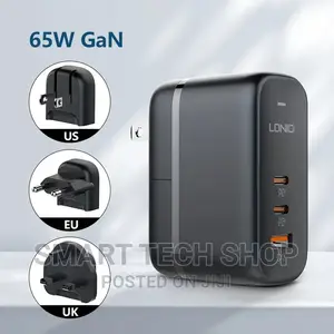 65 Watts LDNIO Heavy Duty Power Adapter Laptops, Phones, Tab