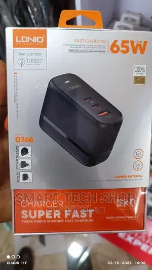 65 Watts LDNIO Heavy Duty Power Adapter Laptops, Phones, Tab