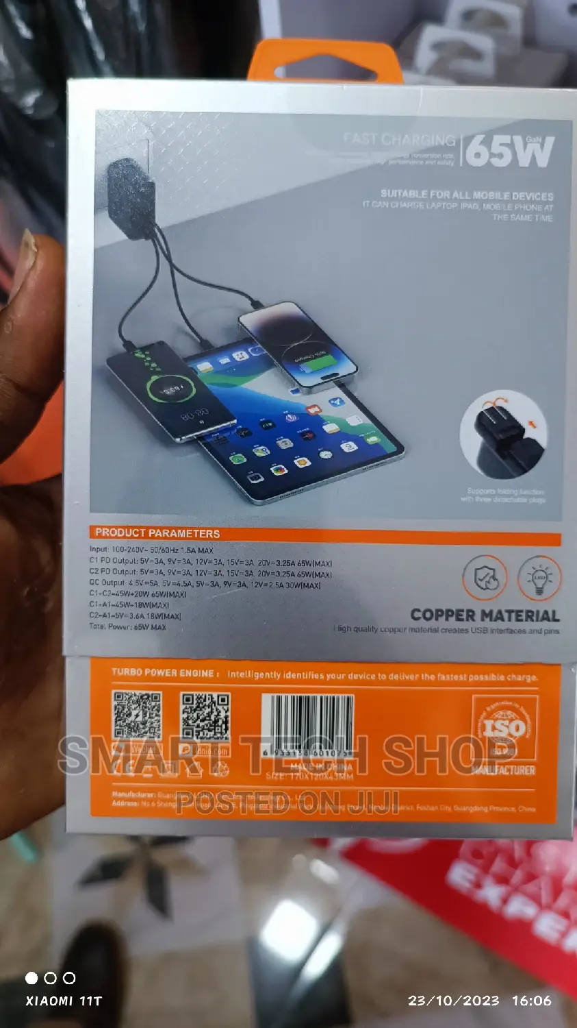 65 Watts LDNIO Heavy Duty Power Adapter Laptops, Phones, Tab