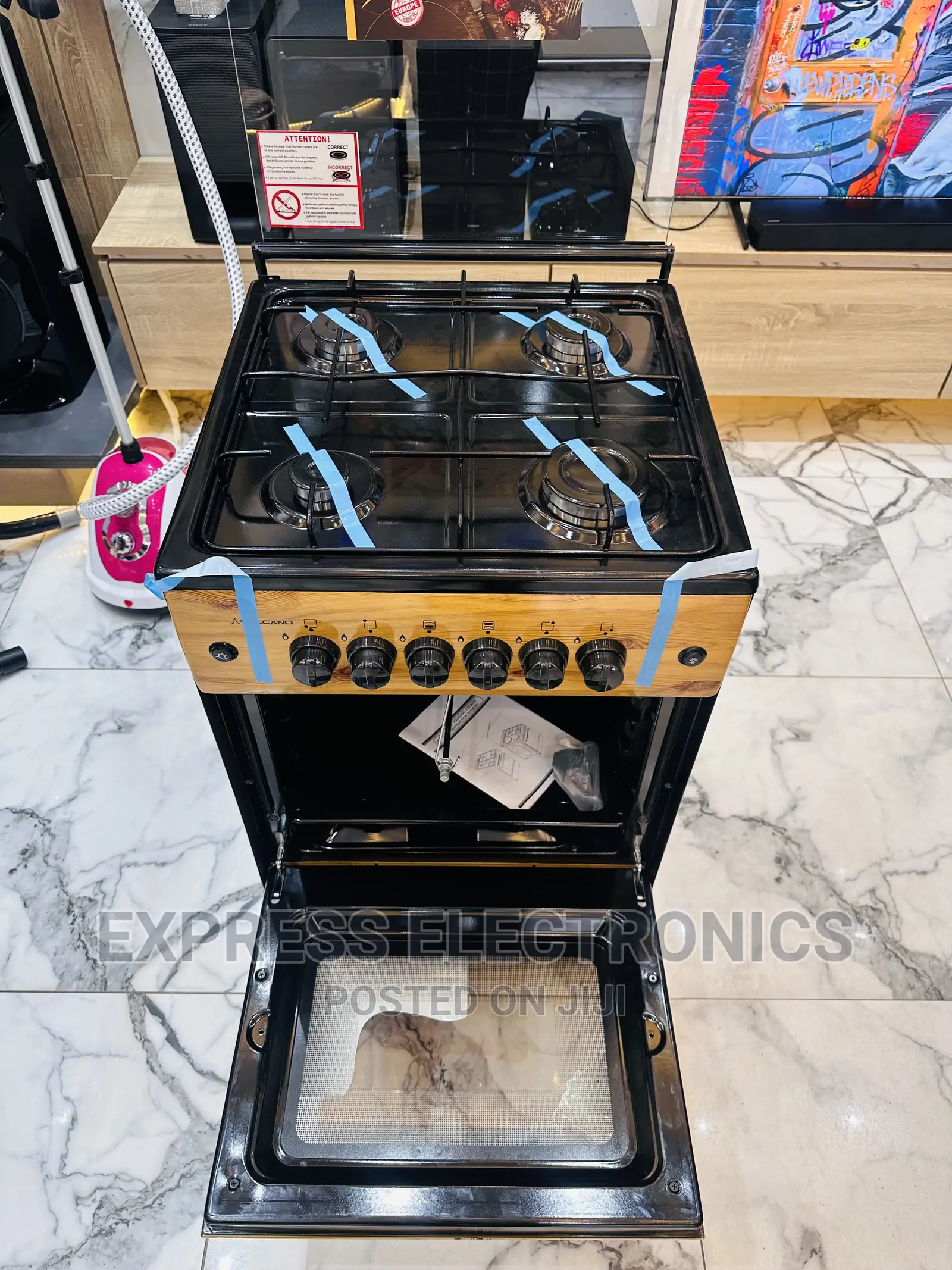Flame  Master Light Wooden 4burner Gas Cooker 50/50
