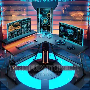 Gaming Desk L Shape /Computer Desk With Hutch (Corner )