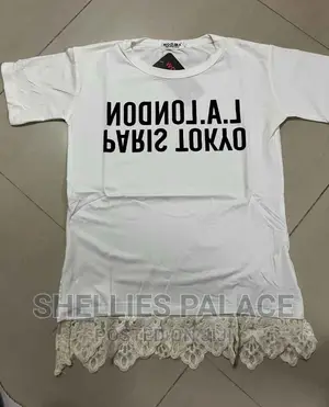 Women Slogan and Lace Tee Tshirts