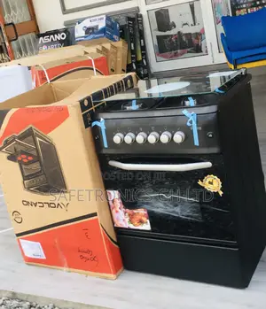 Ferre 4 Gas Oven With Grill 60x60 Burner Black Cooker