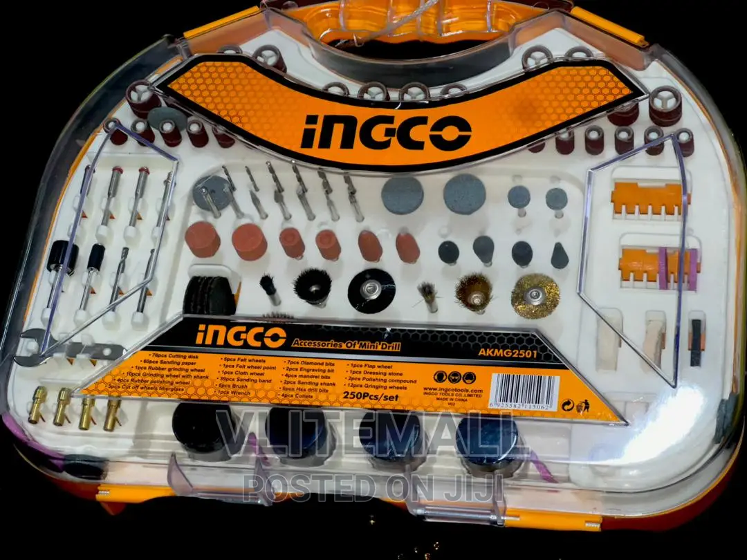 INGCO 250pcs Accessories of Mini Drill – AKMG2501