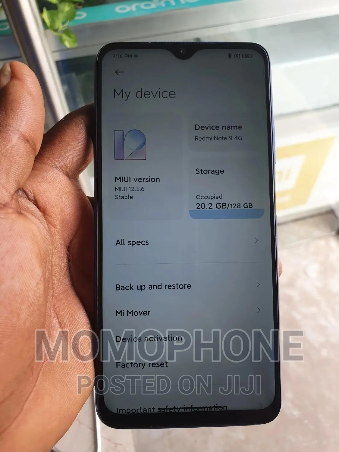 Xiaomi Redmi Note 9 4G 128 GB Blue