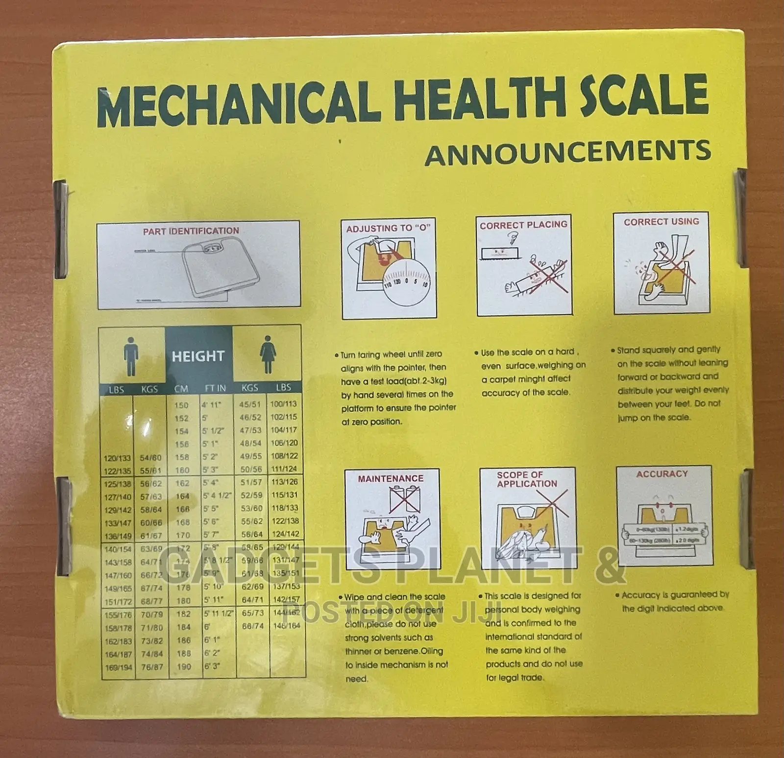 Mechanical Health Body Weighing Scale