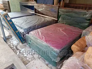 Green Double Bed With Mattress. Free Delivery