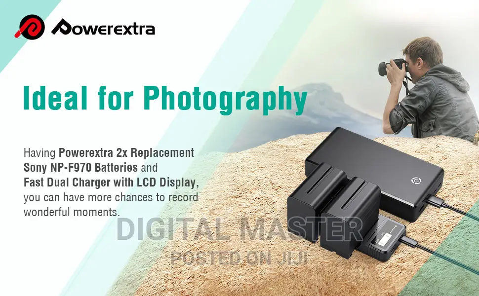 Powerextra NP-F970 (2 Battery Kit Pack)